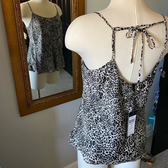 NWT BCBGMaxAzria animal leopard print dressy tank Medium - Picture 2 of 6